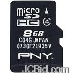 JCBid.com online auction Pny-p-sdu8gb4-efbb-8-gb-micro-secure-digital-high-capacity-card
