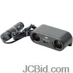 JCBid.com online auction Pyle-pl12v2us-cigarette-lighter-multiplier-with-usb-charger