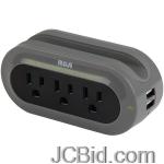 JCBid.com online auction Rca-pchstat1r-travel-charging-station-with-surge-protection-device-cradle-gray