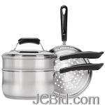 JCBid.com online auction Range-kleen-cw2011-3-qt-sauce-pan-with-double-boilersteamer-inserts