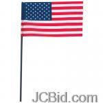 JCBid.com online auction 100-pc-4x6-usa-flag-w-pole