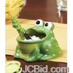 JCBid.com online auction Frog-dip-bowl-ampamp-spreader-set
