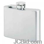 JCBid.com online auction Stainless-steel-flask-maxam-4oz-stainless-steel-hip-flask-with-screw-down-cap