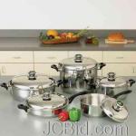 JCBid.com online auction 10pc-cookware-set-healthsmart-10pc-12-element-waterless-cookware-set-with-thermo-control-knobs
