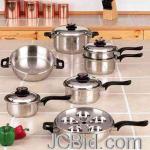 JCBid.com 17PC-WATERLESS-COOKWARE-SET-Worlds-Finest-7-Ply-Steam-Control-17pc-Surgical-Stainless-Steel-Cookware-Set JCBid.com 17PC-WATERLESS-COOKWARE-SET-Worlds-Finest-7-Ply-Steam-Control-17pc-Surgical-Stainless-Steel-Cookware-Set