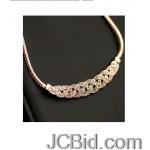 JCBid.com online auction Weave-style-choker-with-crystals