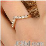 JCBid.com online auction Beautiful-ring-v-shaped-with-clear-crystals-
