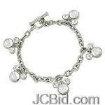 JCBid.com online auction Crystal-bracelet-silver-tone