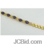 JCBid.com online auction Very-pretty-bracelet-with-five-amethyst-cz-and-25-clear-cz