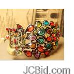 JCBid.com online auction Peacock-bracelet-antique-retro-multicolor