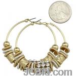 JCBid.com online auction Beautiful-hoop-earrings-golden-beads-spacers-ampampamp-crystal