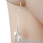 JCBid.com online auction Sterling-silver-freshwater-pearl-drop-earrings