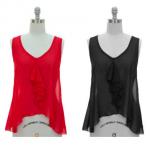JCBid.com online auction Your-choice-of-ruffle-chiffon-top-in-many-colors