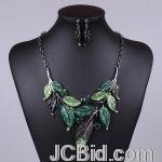 JCBid.com online auction Beautiful-necklace-leaf-design-green