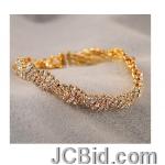 JCBid.com online auction Beautiful-twisted-crystal-bracelet-in-gold-or-silver