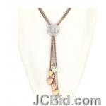JCBid.com Multiple-Hearts-Knotted-Multistrand-necklace