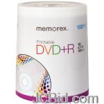 JCBid.com online auction Memorex-05623-16x-white-ij-printable-dvd-rs-100-ct-spindle