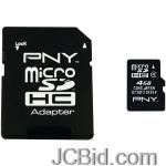 JCBid.com online auction Pny-p-sdu4gb4-efbb-micro-secure-digital-card-4-gb