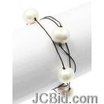 JCBid.com 3-STRAND-WHITE-PEARL-BRACELET