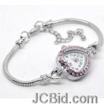 JCBid.com online auction Heart-watch-bracelet-for-beading-europeaon-style
