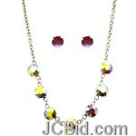 JCBid.com Faceted-Stone-Necklace-and-Earring-set-whitered