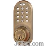 JCBid.com online auction Morning-industry-inc-qf-01aq-3-in-1-remote-control-touchpad-dead-bolt-antique-brass