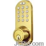 JCBid.com online auction Morning-industry-inc-qf-01p-3-in-1-remote-control-touchpad-dead-bolt-polished-brass