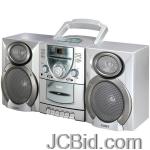 JCBid.com online auction Coby-cxcd400blk-mini-amfmcdcassette-recorder-with-detachable-speakers