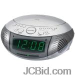 JCBid.com online auction Jensen-jcr-332-amfm-dual-alarm-clock-radio-with-top-loading-cd-player
