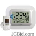JCBid.com online auction La-crosse-technology-ws-811561-w-digital-wall-clock-with-inout-temperature-solar-sensor