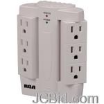 JCBid.com online auction Rca-pswts6-6-outlet-surge-protector-wall-tap