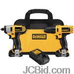 JCBid.com online auction Dewalt-dck211s2-12-volt-drilldriver-impact-driver-kit