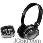 JCBid.com online auction Coby-cv215blk-jammerz-headphones-with-earbuds-carrying-case-black