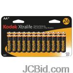 JCBid.com online auction Kodak-xlaa24-xtralife-alkaline-batteries-aa-24-pk