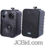 JCBid.com online auction Tic-corporation-asp25-b-indooroutdoor-3-way-50-watt-speakers-black