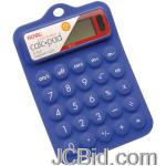 JCBid.com online auction Royal-29311r-rubber-calculator-blue