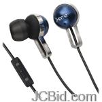 JCBid.com online auction Ihome-ib16l-noise-isolating-earphones-with-volume-control-pouch-blue