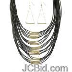 JCBid.com Multi-layer-Cord-Necklace-set-Dull-Golden