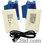 JCBid.com online auction Midlite-a46-la-dcor-recessed-receptacle-power-inlet-kit-light-almond
