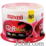 JCBid.com online auction Maxell-625156-cdr80mu50pk-music-cd-rs-50-ct-spindle