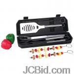 JCBid.com online auction 7pc-ss-bbq-tool-set-w-case