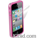 JCBid.com online auction Scosche-ip4epv-universal-iphoner-4-bandedge-g4-polycarbonate-rubber-edge-case-pinkclear