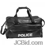 JCBid.com online auction Leather-duffle-bag-embassy-black-hand-sewn-pebble-grain-genuine-leather-duffle-bag