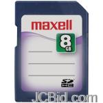 JCBid.com online auction Maxell-501002-sd108-secure-digital-card-8-gb