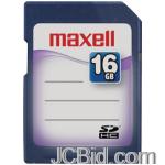JCBid.com online auction Maxell-501003-sd116-secure-digital-card-16-gb