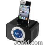 JCBid.com online auction Ilive-icp211b-amfm-clock-radio-with-ipodr-dock-black
