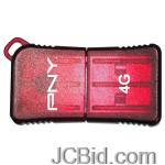 JCBid.com online auction Pny-p-fdu4gbslkred-ef-microsleek-attache-usb-drive-4gb-red