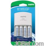 JCBid.com online auction Sanyo-sec-mqn064n-4-position-charger-with-4-aa-eneloop-batteries