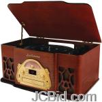 JCBid.com online auction Electrohome-eanos502-table-top-nostalgia-music-center-with-amfm-radio-cd-turntable