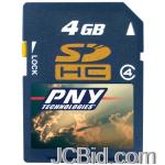 JCBid.com online auction Pny-p-sdhc4g4-ef-optima-pro-high-speed-secure-digital-high-capacity-card-4-gb